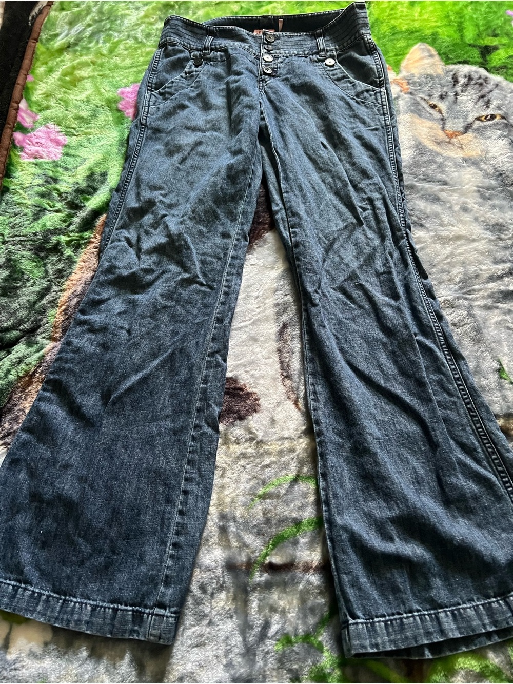 Vintage Juicy Couture Dark Blue Wide Leg Jeans